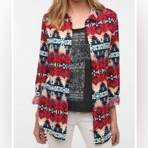 5/$25 Item BDG 100% Cotton South West Style Button Down